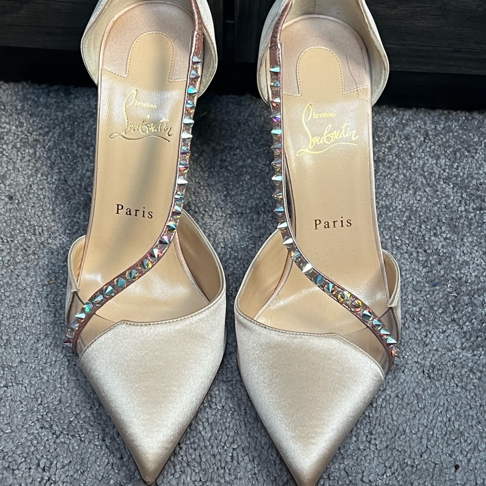 Christian Louboutin with rhinestone strap